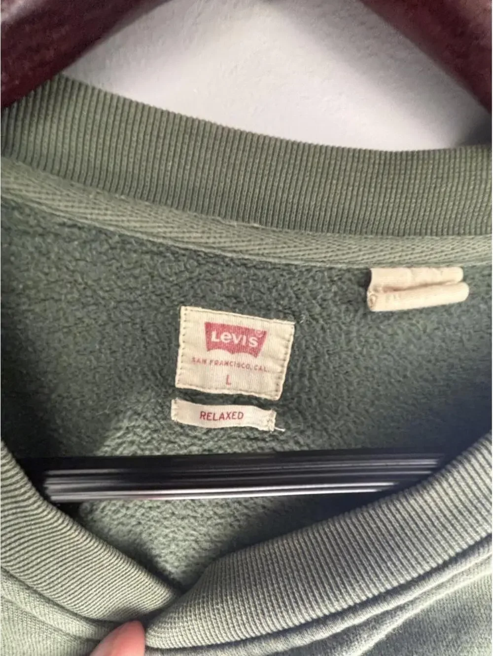 Levi's Men's Green and Khaki Sweatshirt